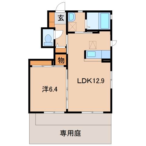 和歌山市中筋日延のアパートの間取り