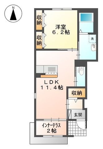 あま市花長のアパートの間取り