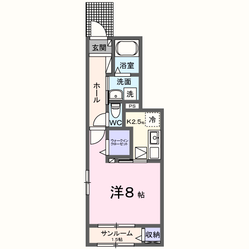 ひたちなか市大字足崎のアパートの間取り