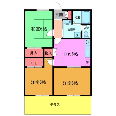 リーベンハイム中野木Ａの間取り