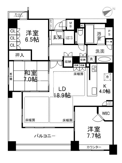 ザ・レジデンス京都祇園八坂通の間取り