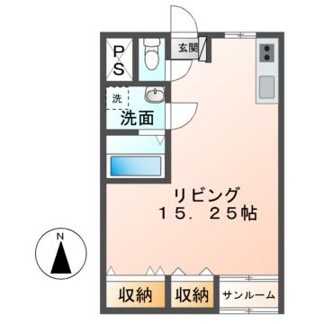 郡上市八幡町島谷のマンションの間取り