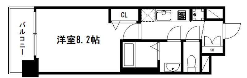 京都市南区東九条宇賀辺町のマンションの間取り