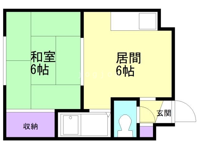 札幌市西区八軒五条西のマンションの間取り