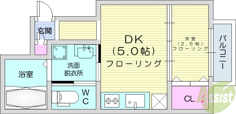 グランドール川内1の間取り