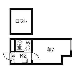 札幌市中央区南八条西のマンションの間取り