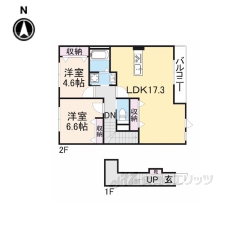 【（仮称）押熊町賃貸アパート２期新築工事の間取り】