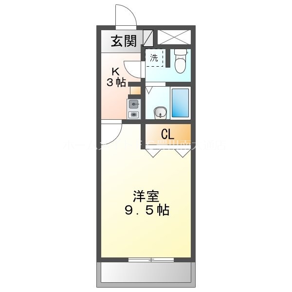 豊橋市下地町のマンションの間取り