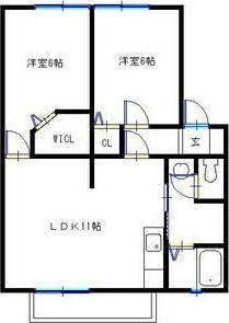 姫路市下手野のアパートの間取り