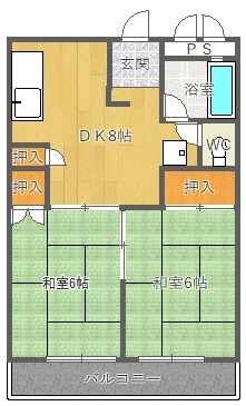 吹田市山田西のマンションの間取り