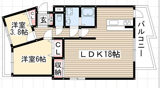 クリーン佐治の間取り