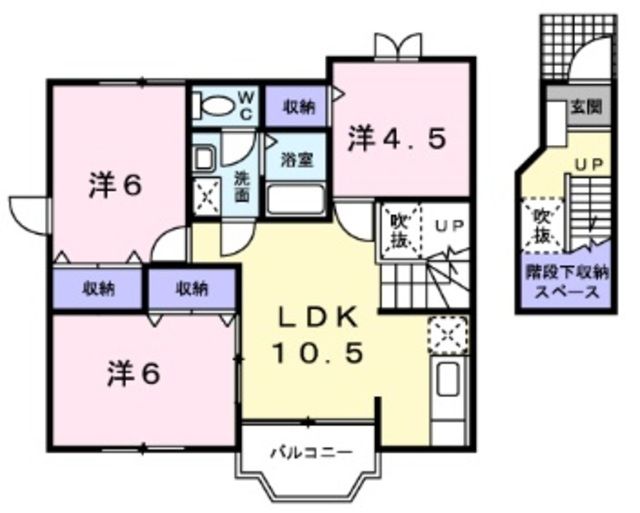 狭山市笹井のアパートの間取り