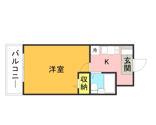 久留米市西町のマンションの間取り