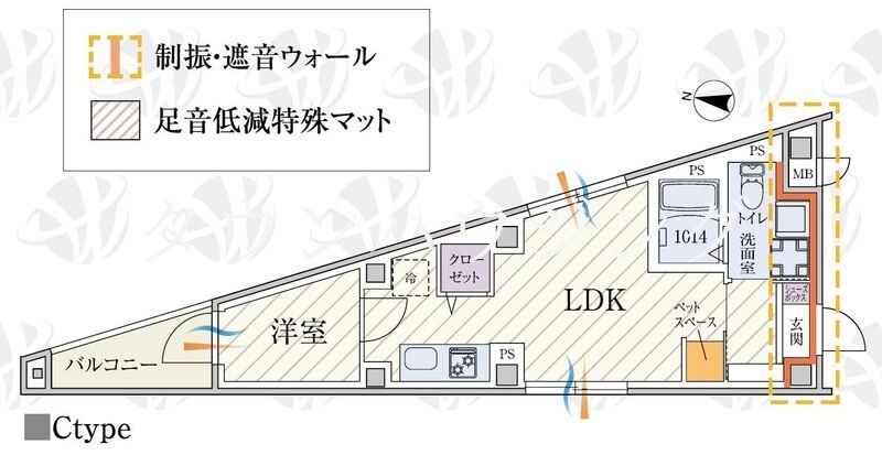 大田区西嶺町のマンションの間取り