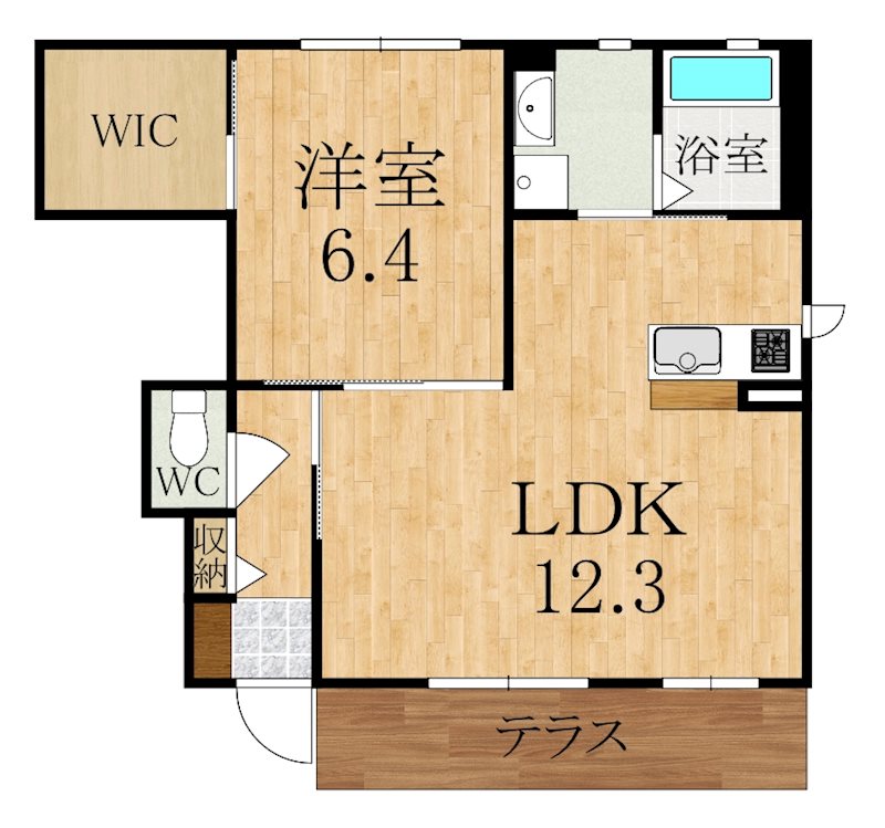 アガーペ八木B棟の間取り