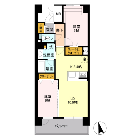 ロイヤルパークス若葉台の間取り