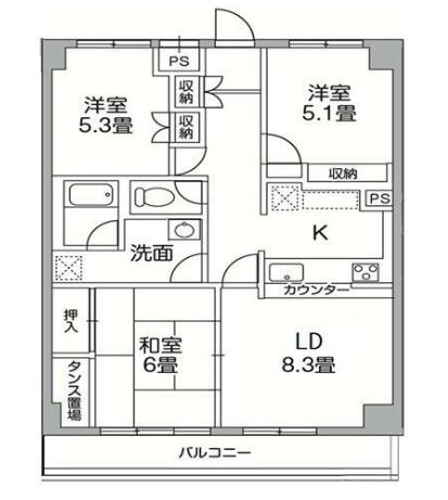 Ｔ’ｓ　ｇａｒｄｅｎ稲城の間取り