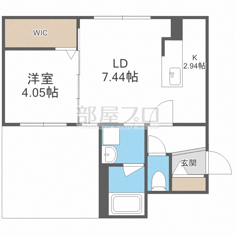 札幌市豊平区平岸六条のマンションの間取り