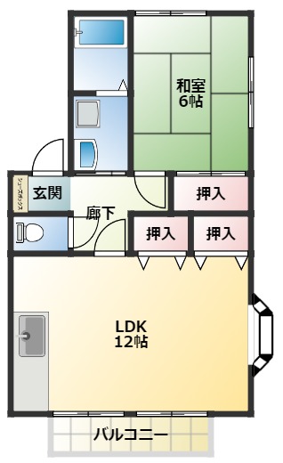 高見コーポIIの間取り