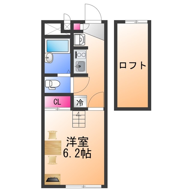 泉大津市寿町のマンションの間取り