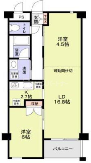 江東区海辺のマンションの間取り