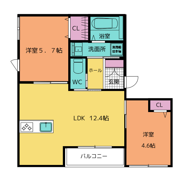 名古屋市千種区千種のマンションの間取り