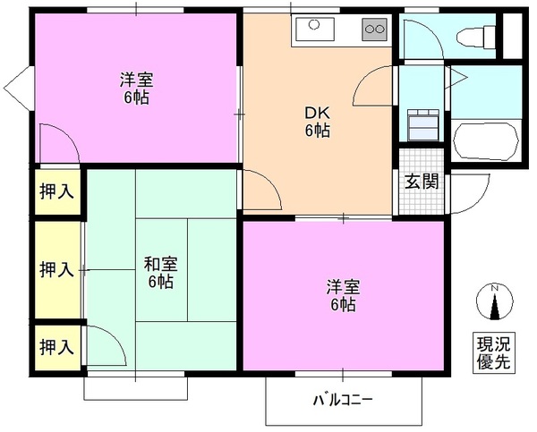 モモセハイツの間取り