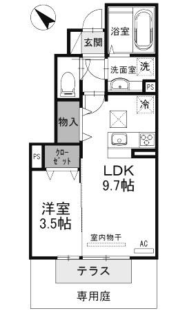 三木市緑が丘町西のアパートの間取り