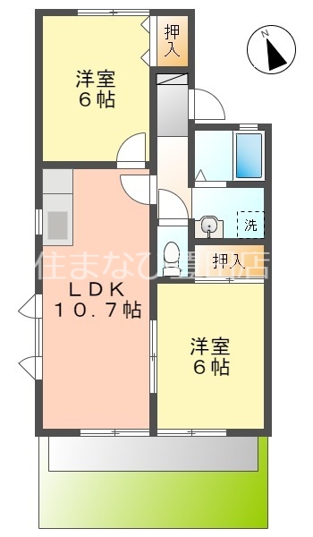 サン・ヒルズ　Ｂ棟の間取り