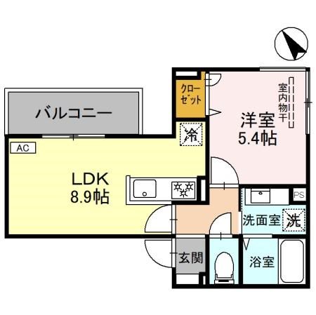 明石市藤江のアパートの間取り