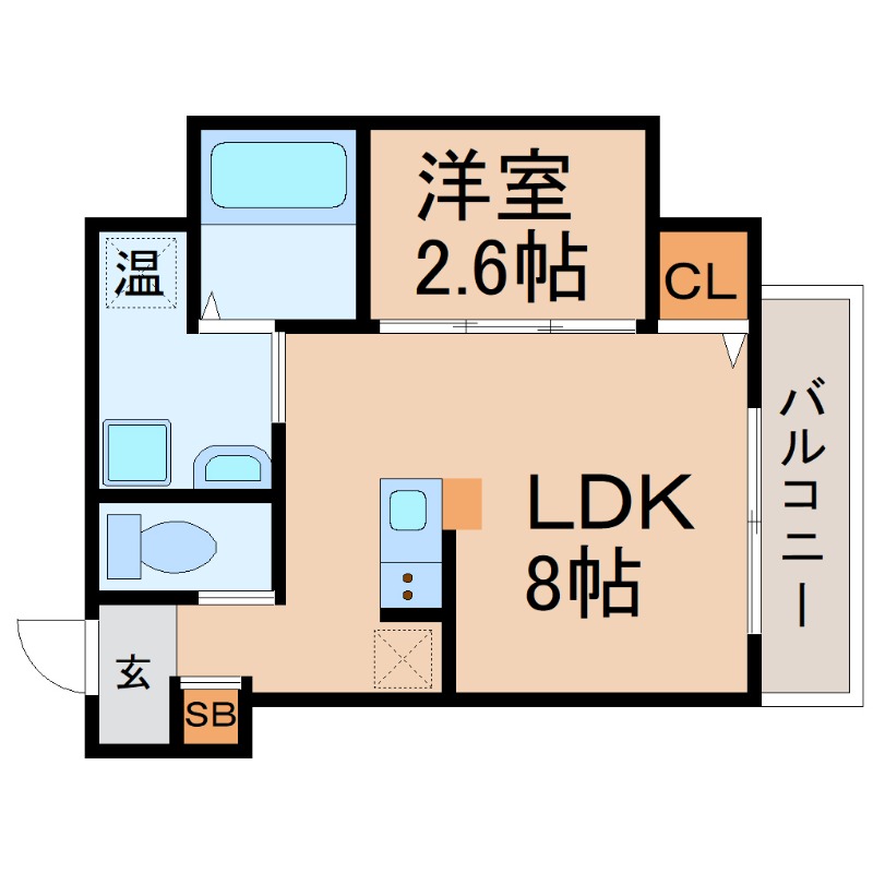 尼崎市杭瀬北新町のマンションの間取り