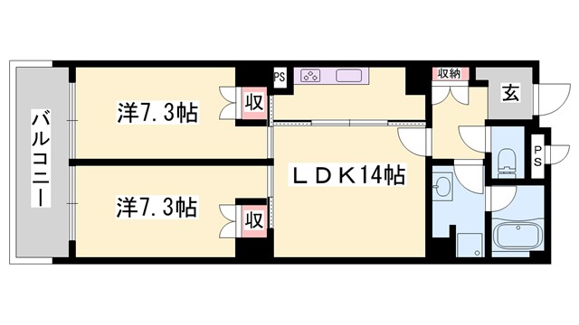 大塩ロイヤルハイツの間取り