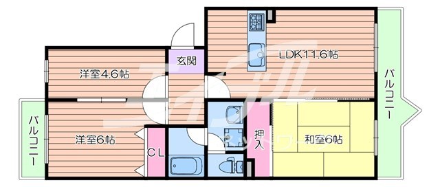 アルタカーサＡ棟の間取り