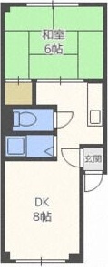 札幌市豊平区平岸七条のマンションの間取り