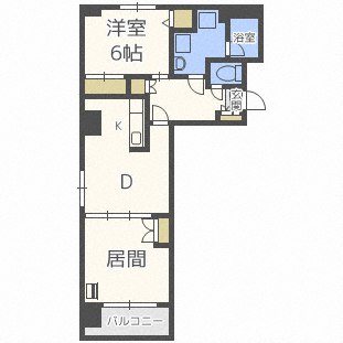 札幌市中央区北七条西のマンションの間取り