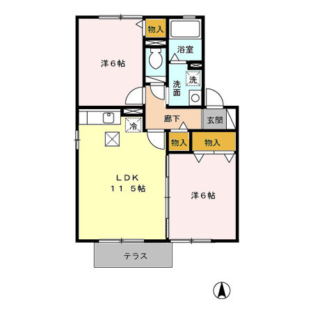 ビレッジ赤坂　Ａの間取り