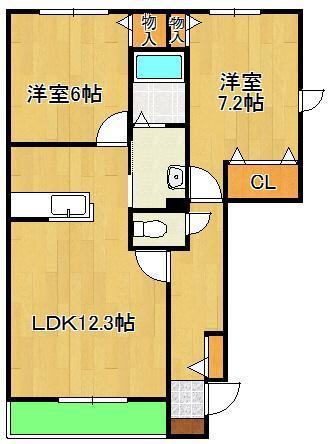 クラヴィエ石坂Ａ棟の間取り