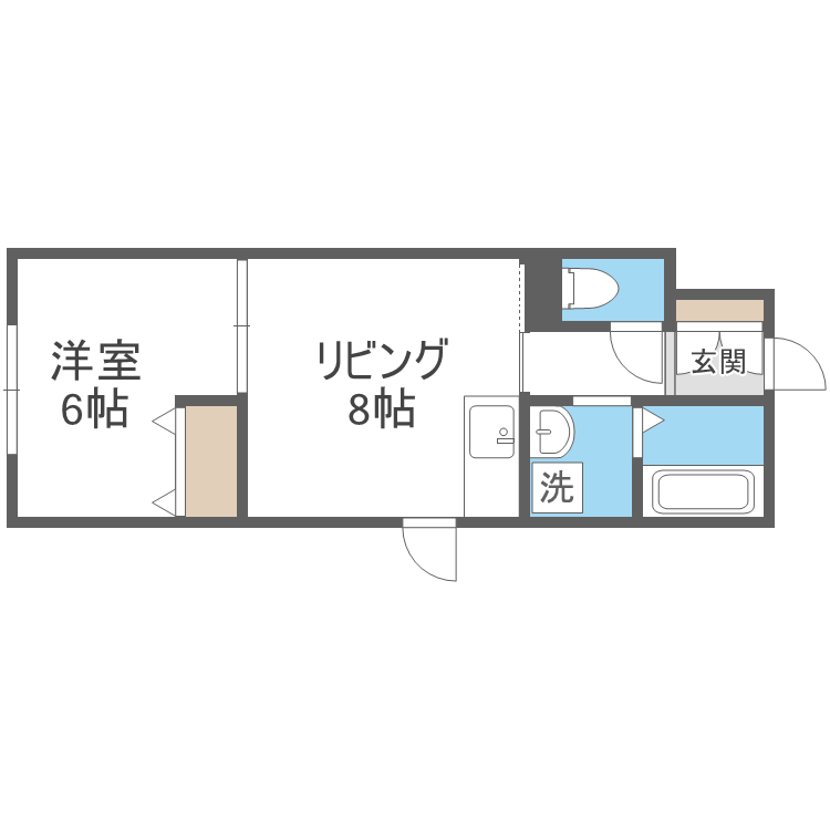 【札幌市白石区栄通のマンションの間取り】