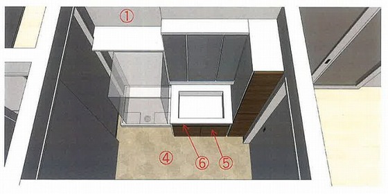 【広島市南区南蟹屋のマンションの洗面設備】