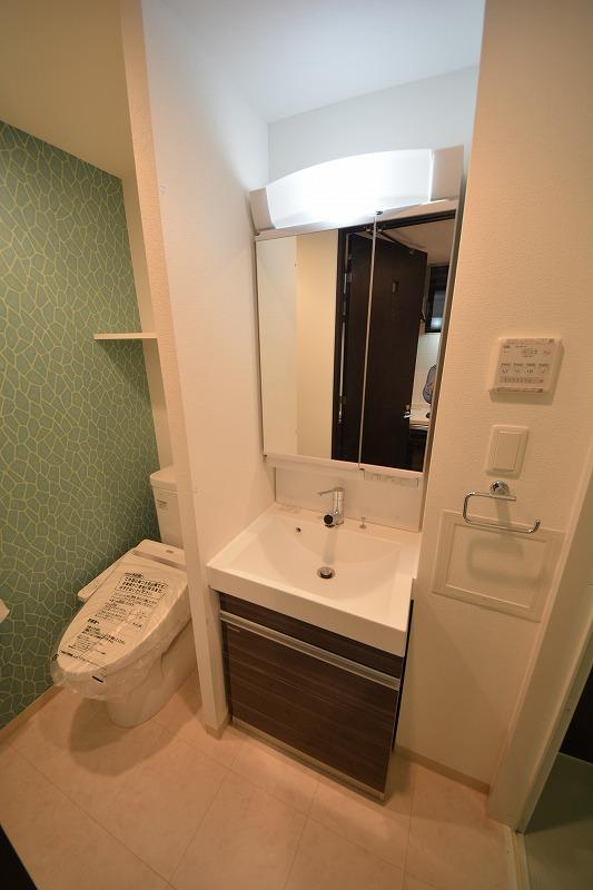 洗面設備　スワンズ谷町セントシティ　脱衣所も広々