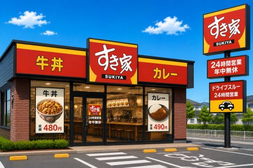 飲食店　すき家 福岡BP店（飲食店）まで1001m
