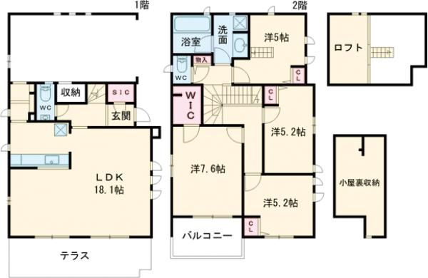 学園東町戸建の間取り写真