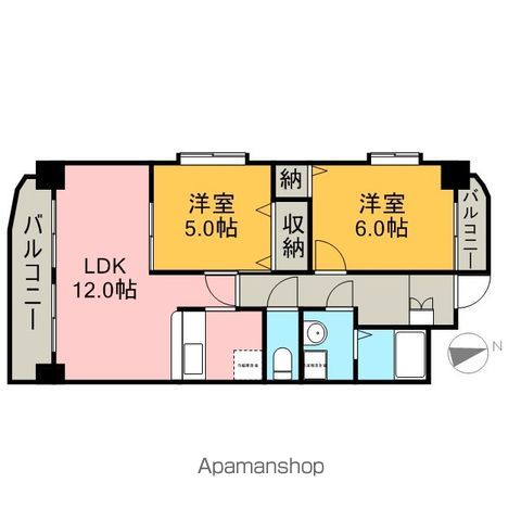 名鉄小牧線 味美駅 徒歩10分 5階建 築19年の間取り写真