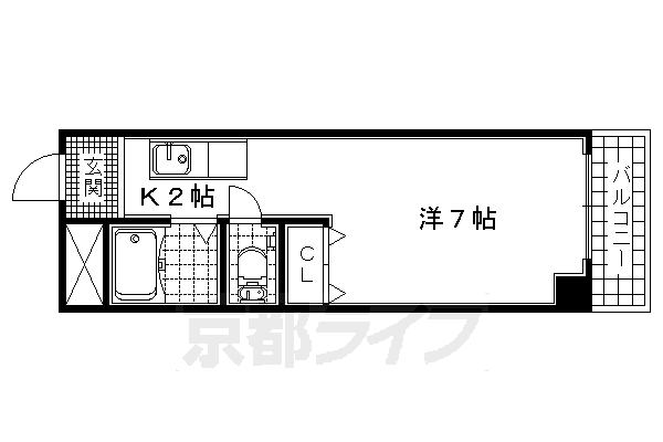 京阪宇治線 黄檗駅 徒歩3分 3階建 築37年の間取り写真