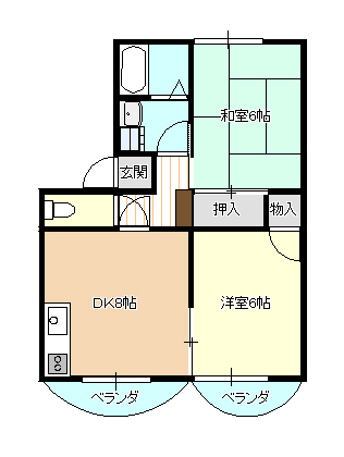 ハートピア二の岡の間取り