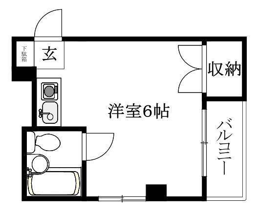 松山市東雲町のマンションの間取り