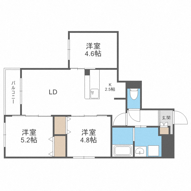 Ｌｉａｉｓｏｎ琴似の間取り