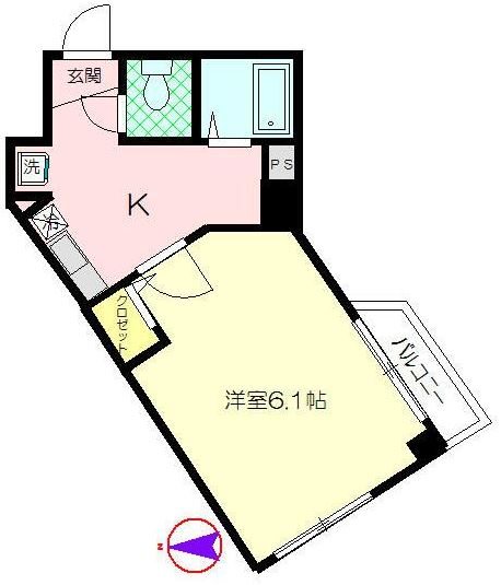 川崎市高津区久本のマンションの間取り