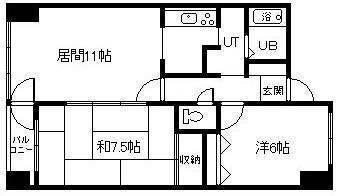 ベルエアーパレス滝川の間取り