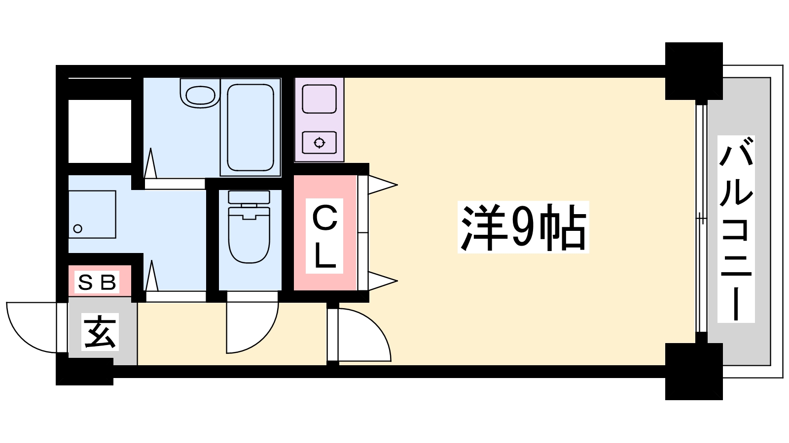 セゾン荒田の間取り